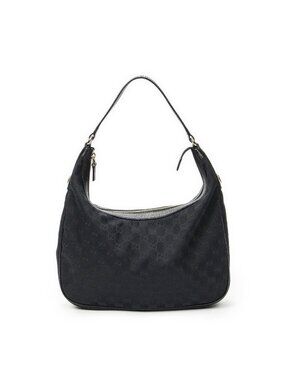 Gucci Small Charmy Hobo Black GG Canvas